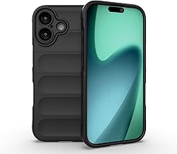 Liquid Silicone Case for iPhone 17 (Black) with Germ Protection and Soft Microfibre Lining, Full Body Protection Shockproof Case