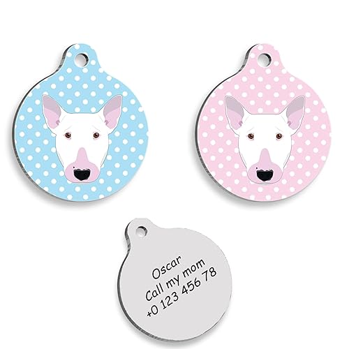 BULL TERRIER Personalized Dog Tag - Custom Name Tag - ID Tag for Dog & Cat - Customized Pet Tags - Dog Name Tag - Cat Name Tag - Engraved Dog Tag