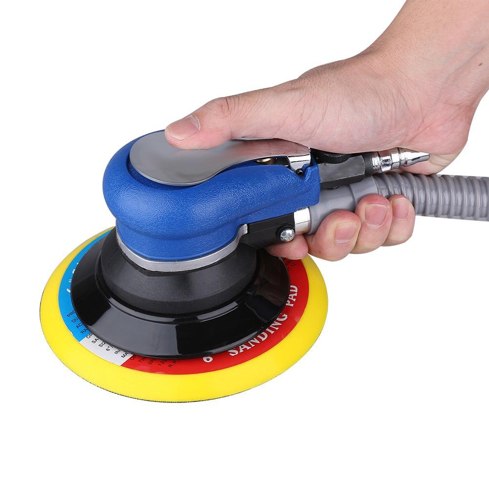 Lijadora Orbital, 6 pulgadas 150 mm Lijadora Orbital 10000 RPM Neumática Amoladora Pulidora para coche Car Body Orbit de abrasiva