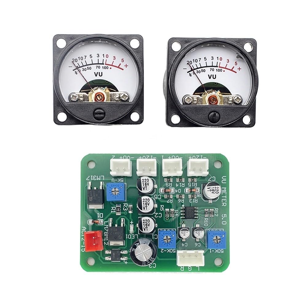 VU Meter przedwzmacniacz, zestaw z 2 kablami panelowymi, 12 V, 15 V