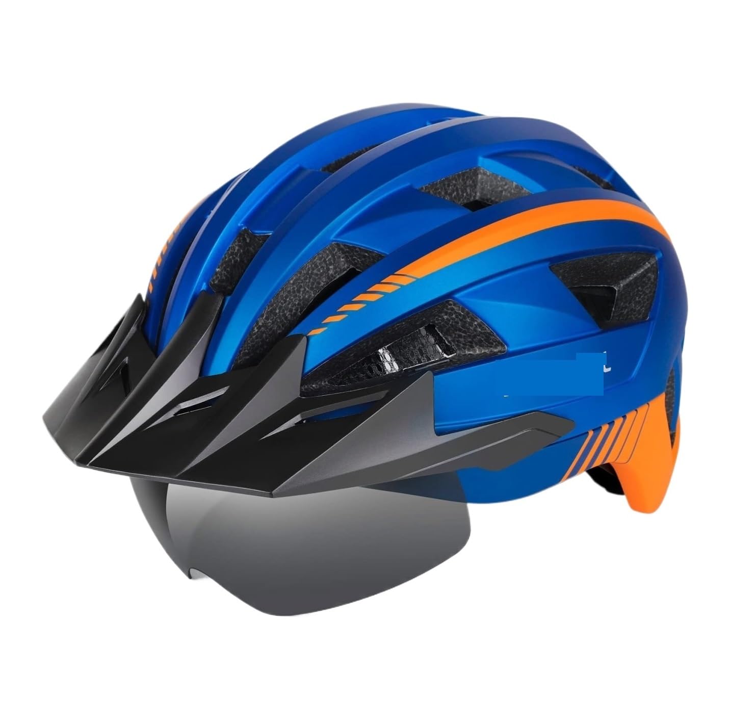 Kask rowerowy ze światłem LED, zdejmowany wizjer magnetyczny, kask rowerowy górski, regulowany rozmiar, do jazdy na rowerze