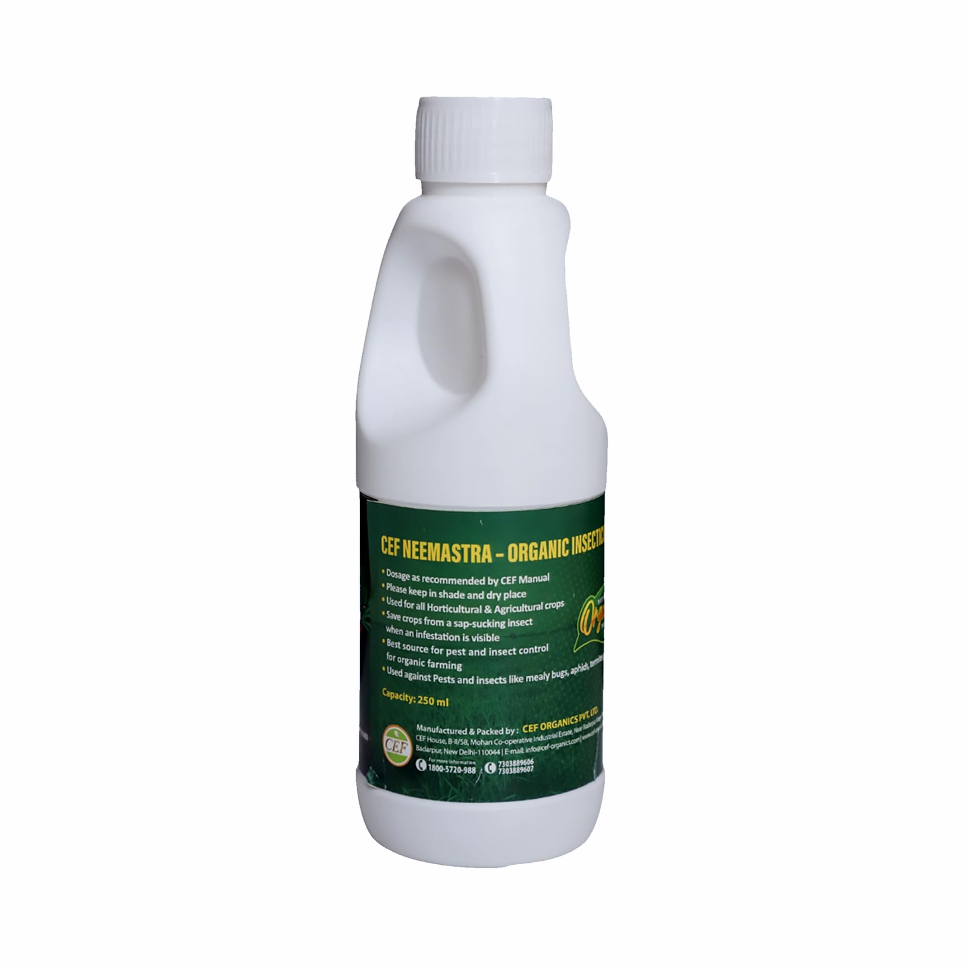 URBAN FARMER - Cef Organic Cold Pressed Neem Oil, Water Soluble, Organic Neem Oil for Plants insects spray for Organic Farming and Gardening (500 ML)