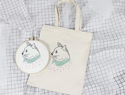 embroidered book bag