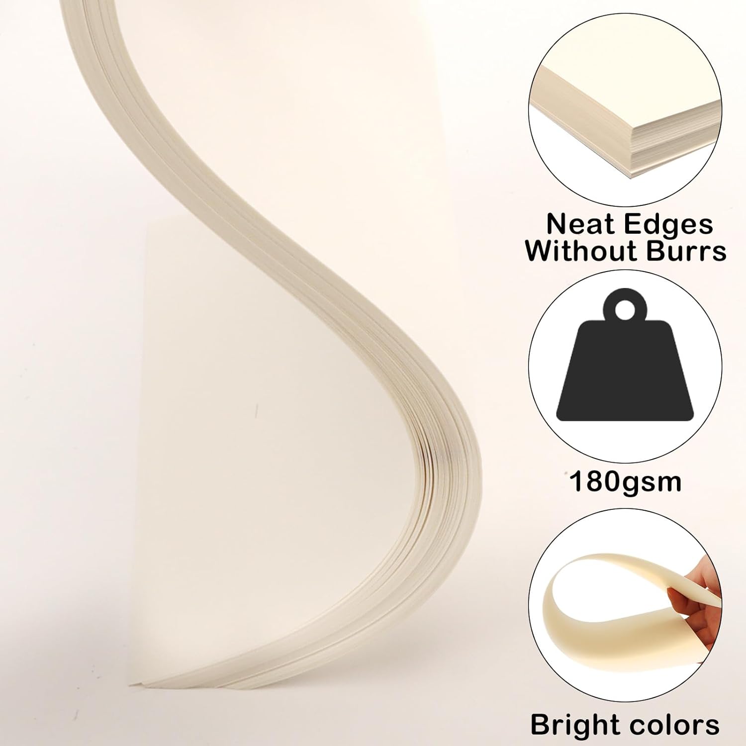 100 Sheets Cream Cardstock 8.5 x 11 Off White Card Stock,Ivory Cardstock Paper 66lb/180gsm Thick Card Stock Printer Paper for Invitations, Certificates DIY Crafts Cards Making