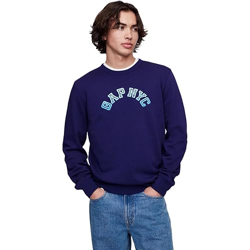 GAP Men's Fashion Logo Crew Sweatshirt