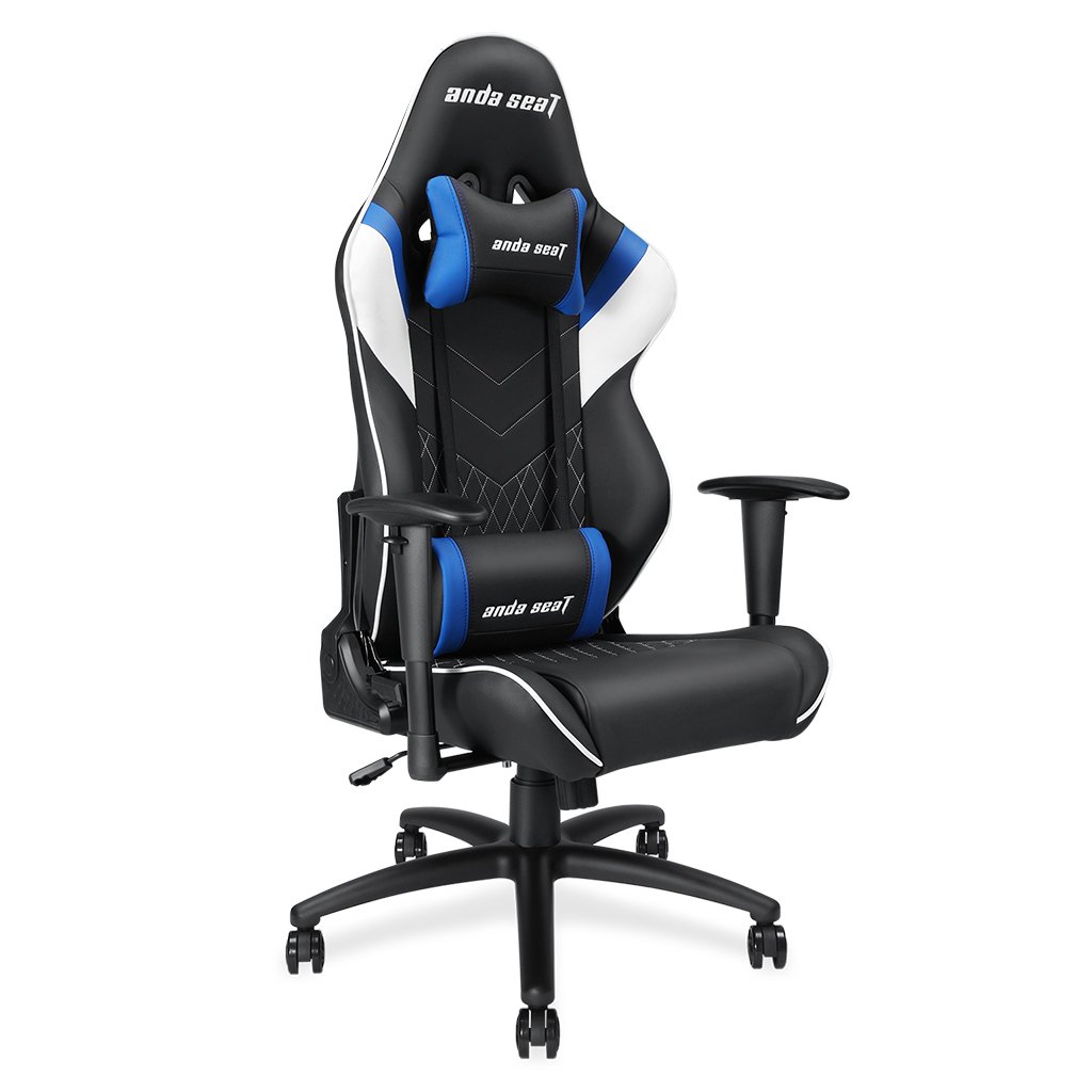 Anda Seat Assassin Series High Back Gaming Chair, Medium - Black/Blue - AD4-03-BWS-PV