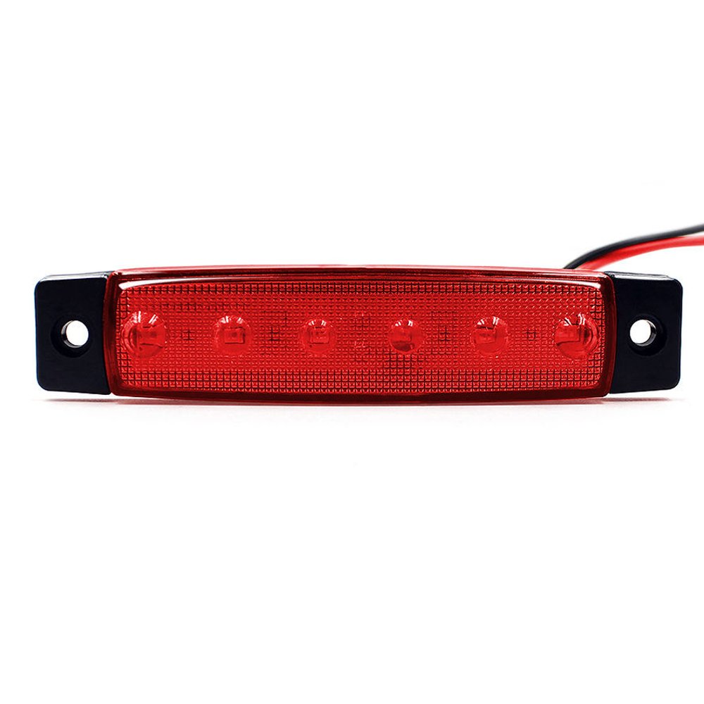 30x 3.8 6 LED Luce Laterale da Camion Indicatore LED Lampada di Posizione, per 12V Rimorchio Camion Furgone Rimorchi Auto Trattore Camper SUV (Rosso + Ambra + Bianco)