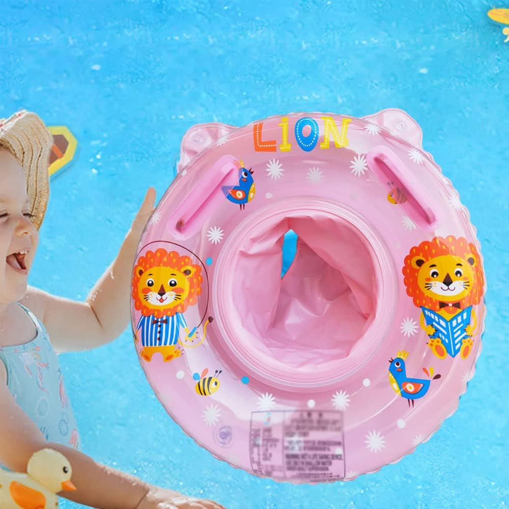 Eioflia Baby Swimming Float,Inflatable Baby Swim Ring,Baby Swimming Pool Float,Inflatable Baby Armpit Swim Ring with Seat Inflatable Infant Swimming Float Kids Swim Pool Ring Pink 50cm : Toys & Games