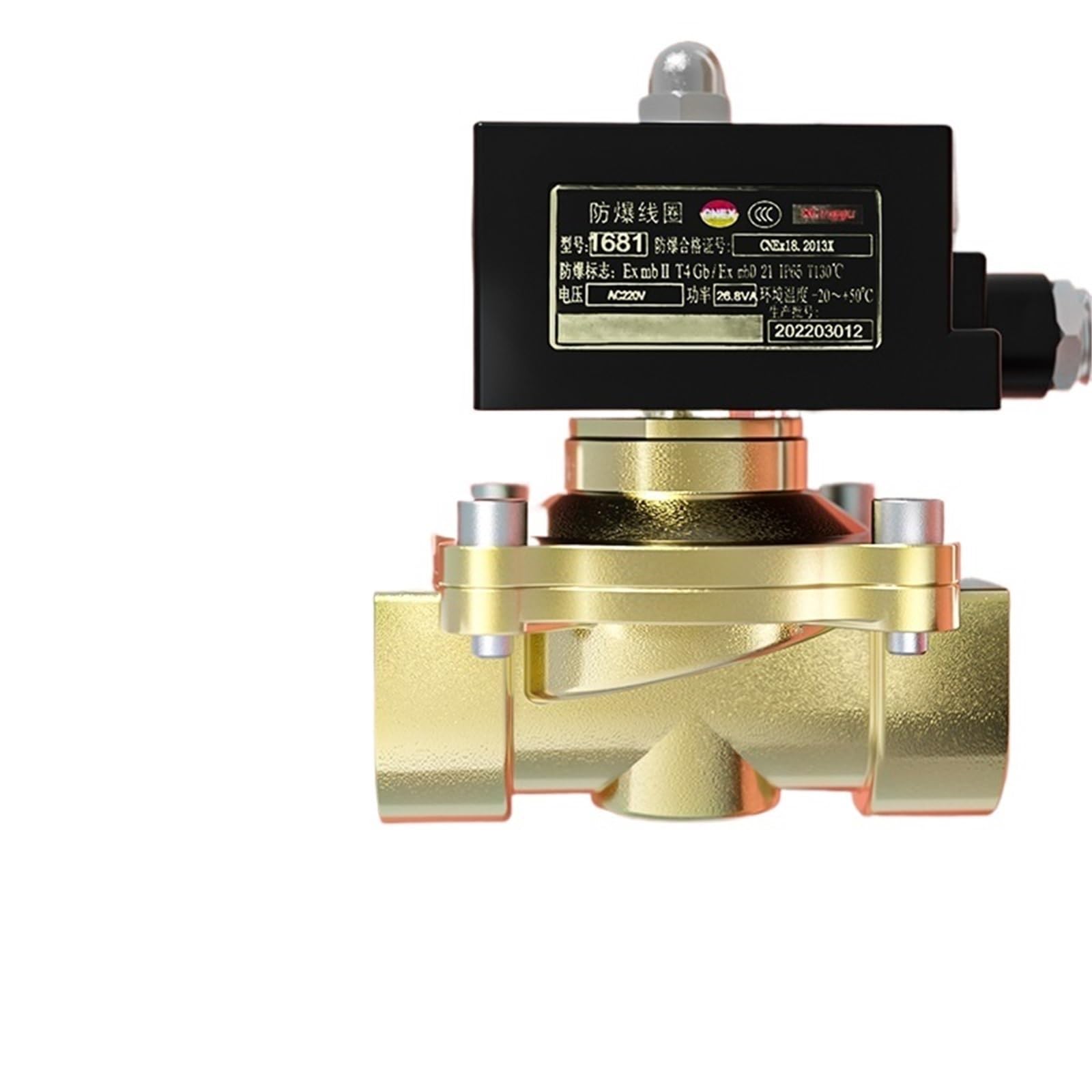 Uyqukggpsn Dn15 Solenoid Valve Brass Normally Closed 12V 24V 220V(,220Vac_normally Closed)