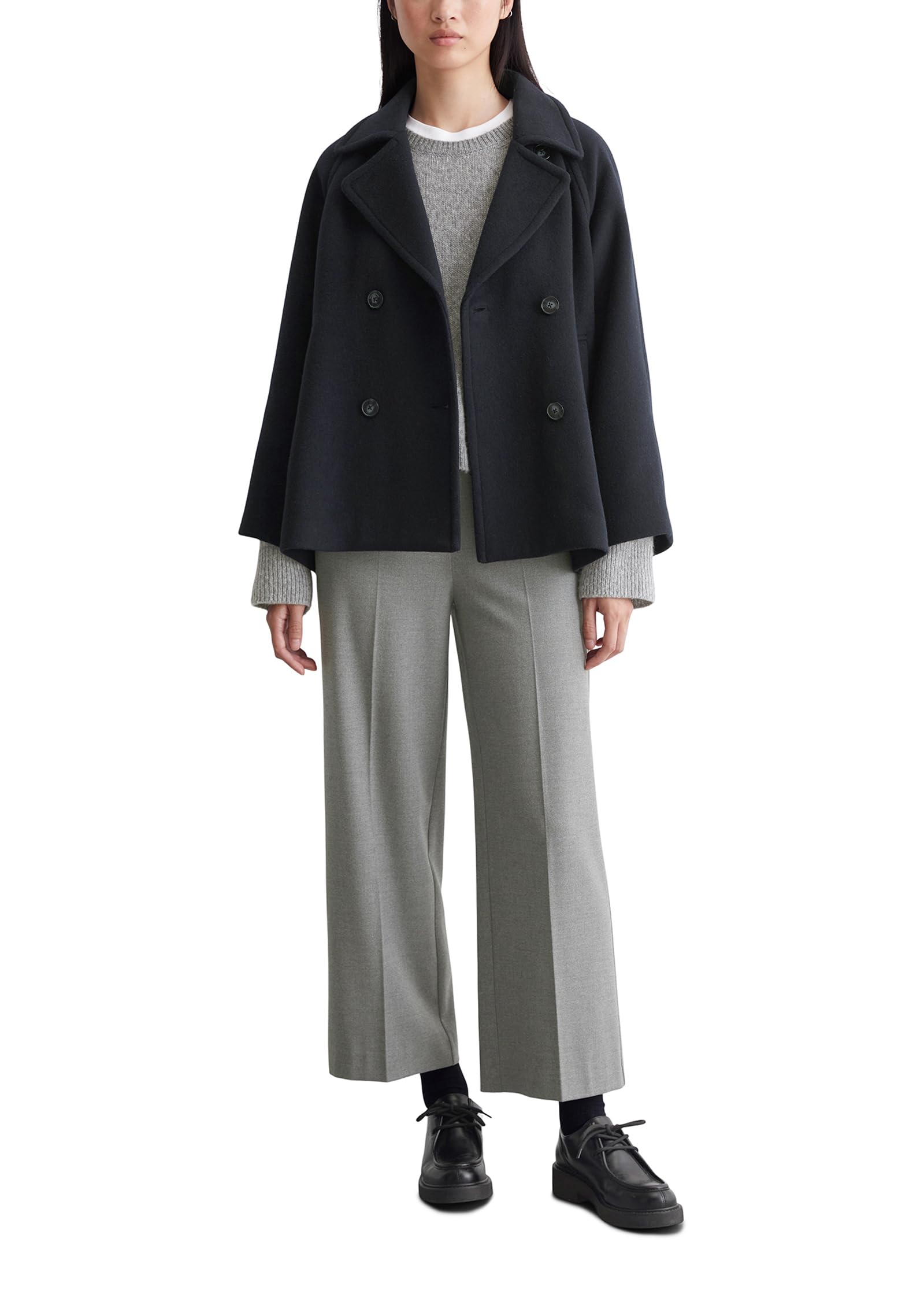 Marc O'Polo Damen Cabanjacke mit Reverskragen elegant