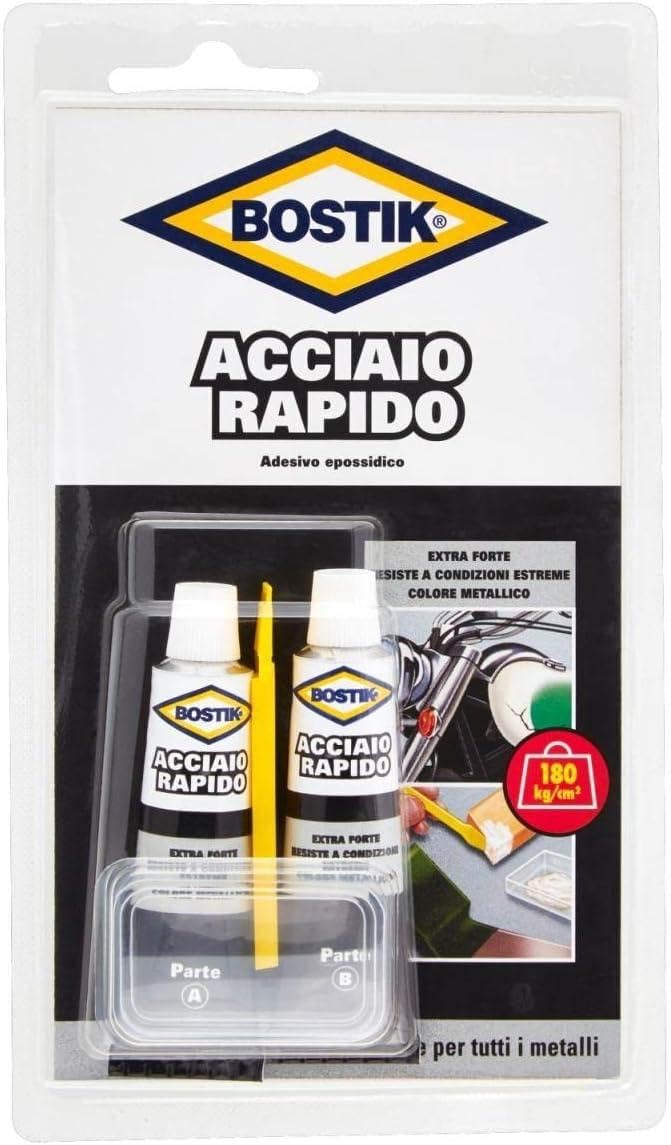 Bostik 10927 Acciaio Rapido, Grigio Metallo, 30 ml