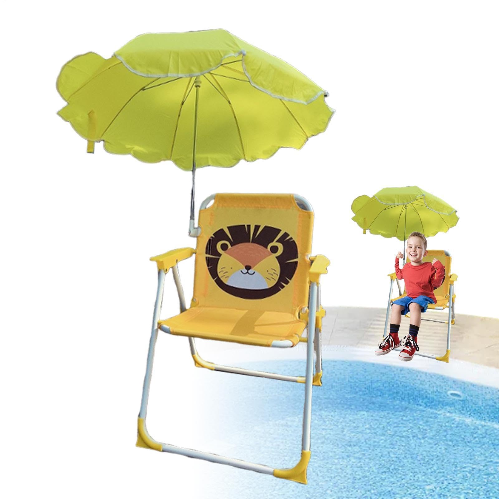Silla Infantil con Sombrilla | Silla De con Sombrilla Incluida,Asiento de Resistente con Sombra para Piscina Terraza Jardín y Exteriores