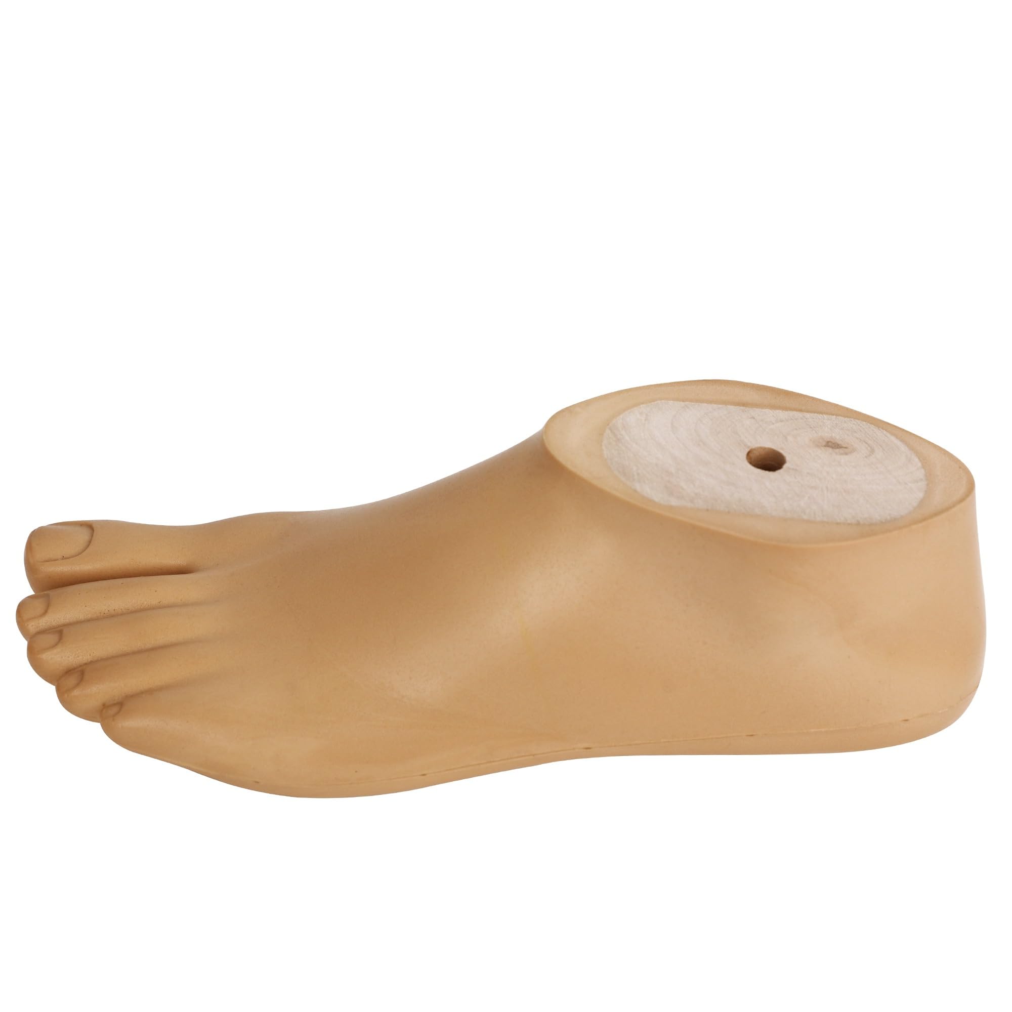 Pie protésico SACH con dedo dividido - Color beige, tallas 20-30 cm, rosca M10 (Pie izquierdo,Beige,28CM)