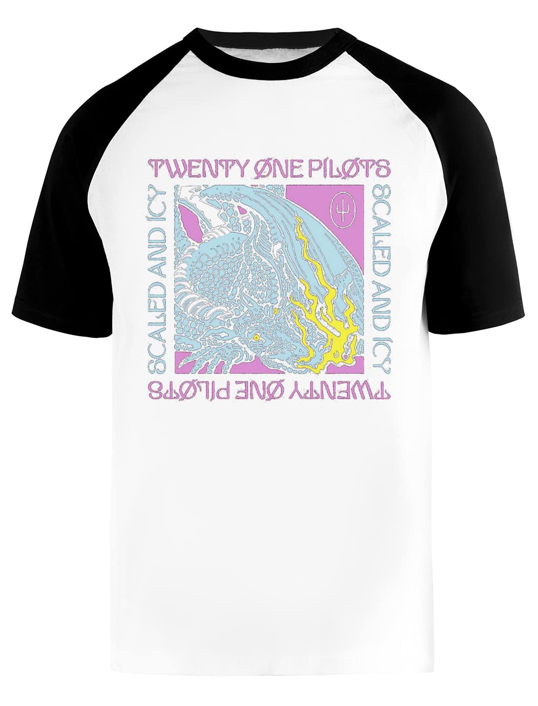 Copy Of 21 Pilots Koszulka Baseballowa Męskie Damskie Unisex Biały Wycięcie Pod Szyją Krótkie Rękawy Bawełna Organiczna Tee Unisex T-shirt White
