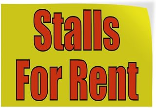 Decal Stickers Multiple Sizes Stalls for Rent Outdoor Advertising Printing Industrial Vinyl Safety Sign Label Business 12x8Inches