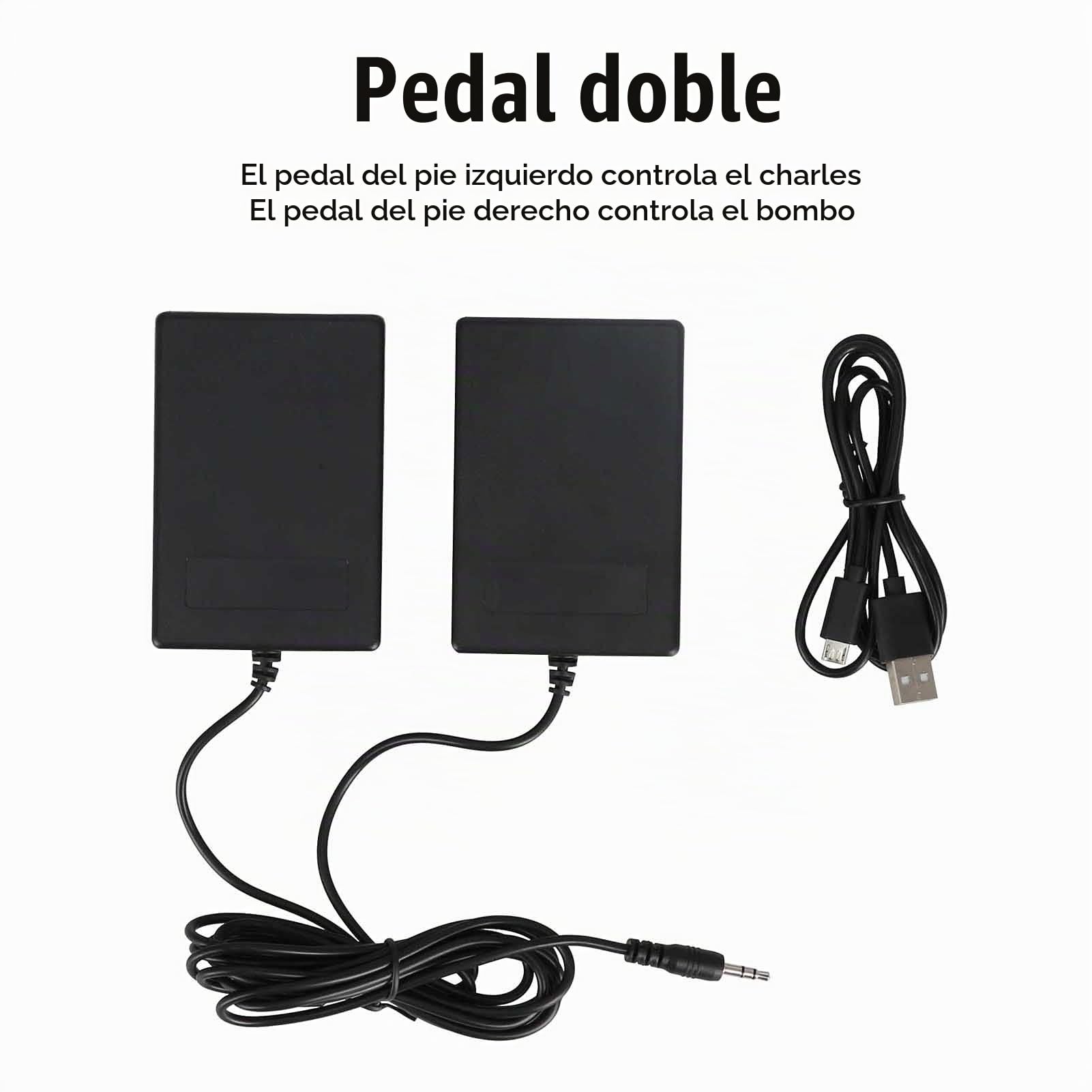 Batería Electrónica, Batería Enrollable, 9 Almohadillas Kit de Batería con Almohadillas de Práctica de Batería Enrollables, con Pedales de Batería y Baquetas, Altavoz Doble