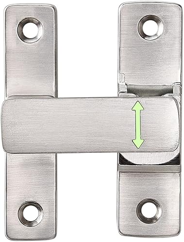 Miniatura 7 de Paquete de 2 pestillos giratorios plateados de 90180 grados  Perno de bloqueo resistente para aplicaciones de puertas, graneros, jardines, vallas,