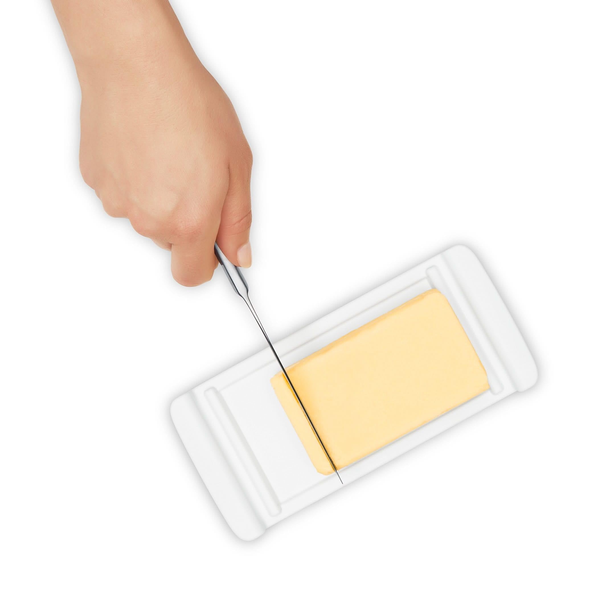 OXO Good Grips Burriera Ampia Con Coperchio Trasparente E Misurini - Bianco