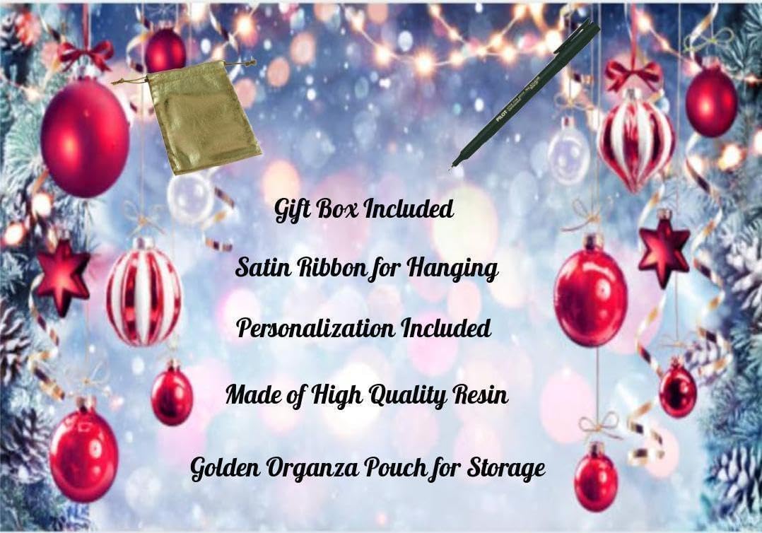 Microphone Personalized Christmas Ornament – Custom Name & Year – Gift for Singers, Podcasters, Karaoke Fans, Choir, Chorus, Teachers, DJs & Musicians (Blond Hair Female)