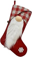 meia Natal | Gnomos Natal 3D Santa Meias | Enfeite meias Natal pendurados para lareira com ganchos para decoração Natal em família Uwariloy