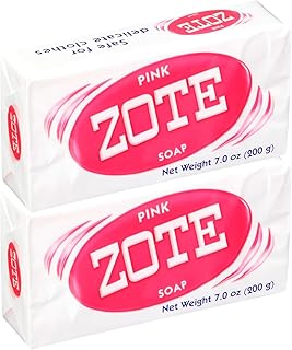 Zote Laundry Soap Pink Bar, Stain Remover Laundry Detergent for Clothes, Light & Fresh Scent, (2 Pack) 400 grams by 4K Logistics