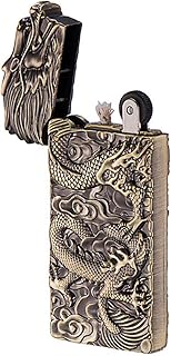 Metal Petrol Vintage Lighter for Smoking -Kerosene Lighter, Reusable Lighter, Kerosene Lighter, Unique Birthday Gifts for Men Dad Husband