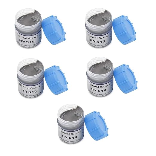 Grey Carbon Based Hy-510 Thermal Grease, Thermal Paste for Processor 10g Heat Sink, CPU, Laptop, PC (Pack of 5)
