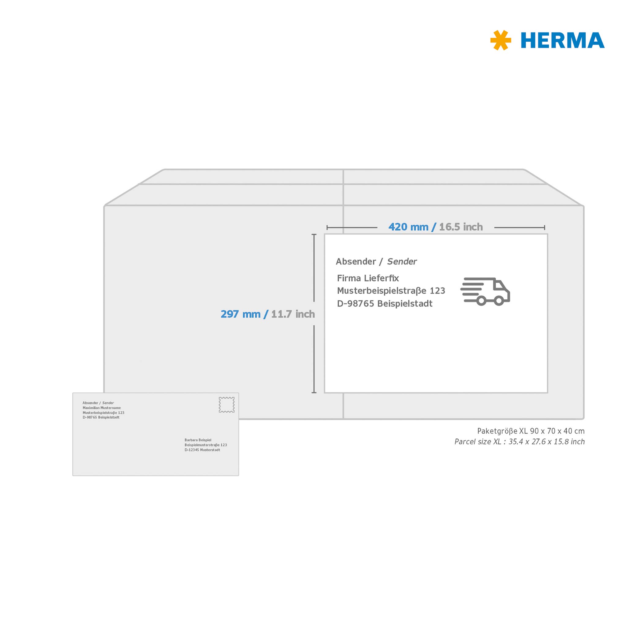 HERMA 8692 Universal Etiketten, 100 Blatt, 297 x 420 mm, 1 pro A3 Bogen, 100 Stück, selbstklebend, bedruckbar, matt, blanko Papier Klebeetiketten Aufkleber, weiß