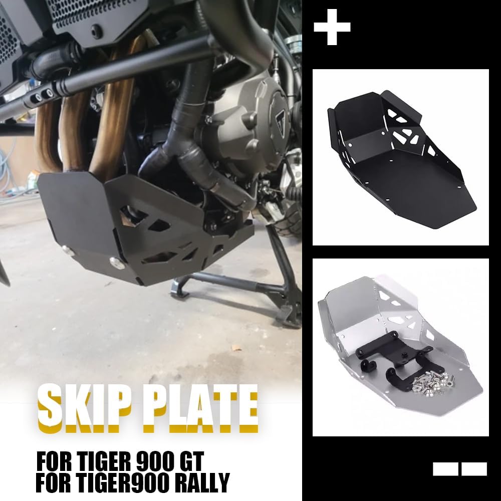 Motorcycle for Tiger900 Rally Pro Tiger 900GT Pro Low 2020 2021 2022 2023 Tiger 850 Sport Accessories Engine Chassis Guard Cover Plate Accessories (Black)