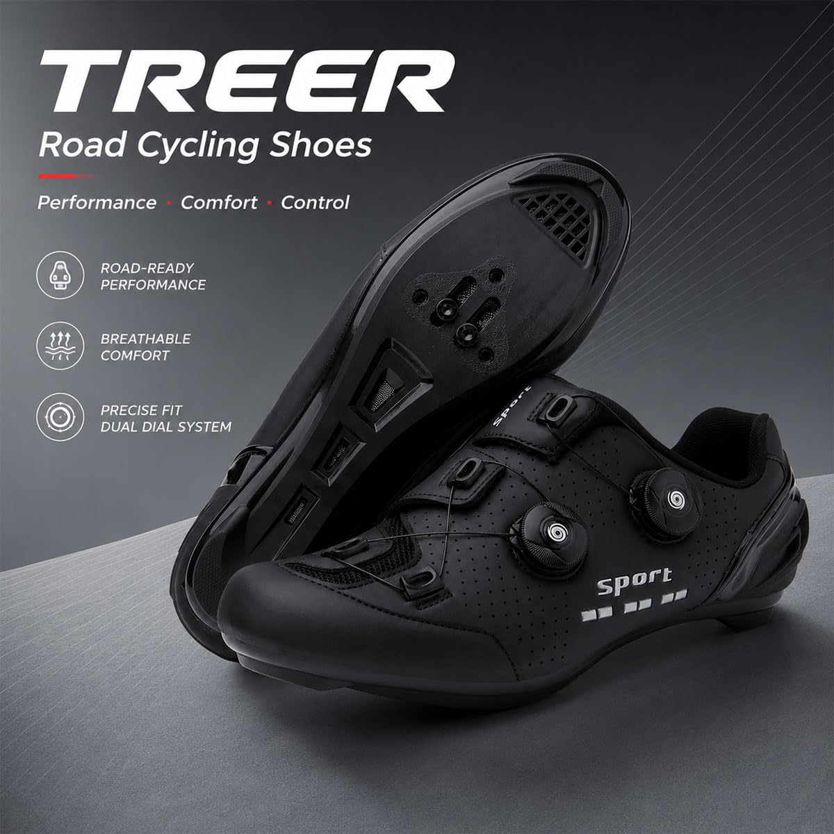 Scarpe Ciclismo Uomo e Donna Taglie, 36-47 EU
