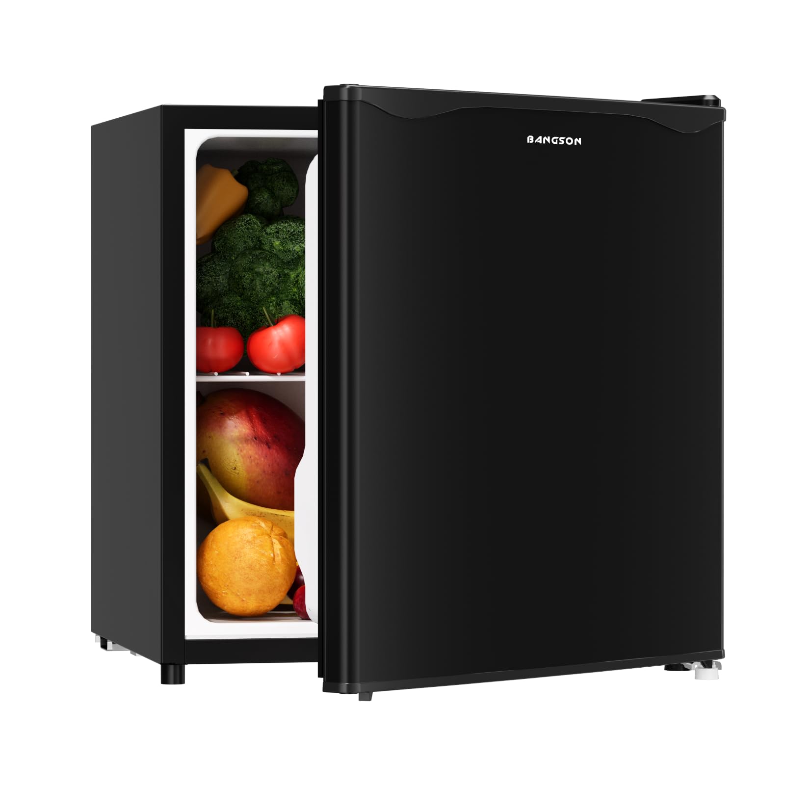 BANGSON 1.6 Cu.Ft Mini Fridge with Freezer