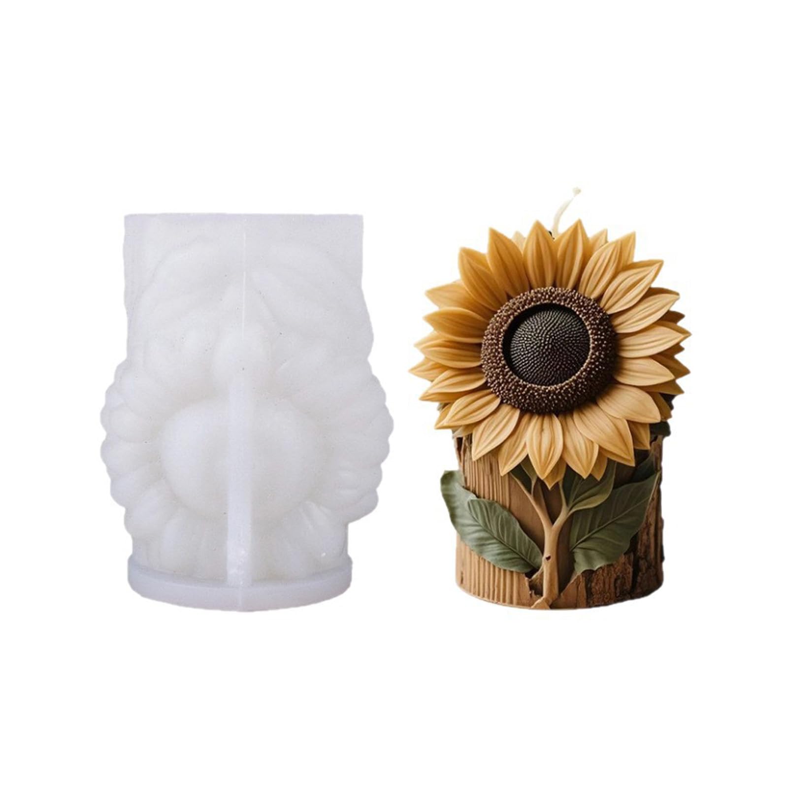 hogtnd Silicone Candle Moulds for Flowers, Temperature Resistant, Dishwasher Safe for Making Resin Art, Soap, Wedding Decoration Scented