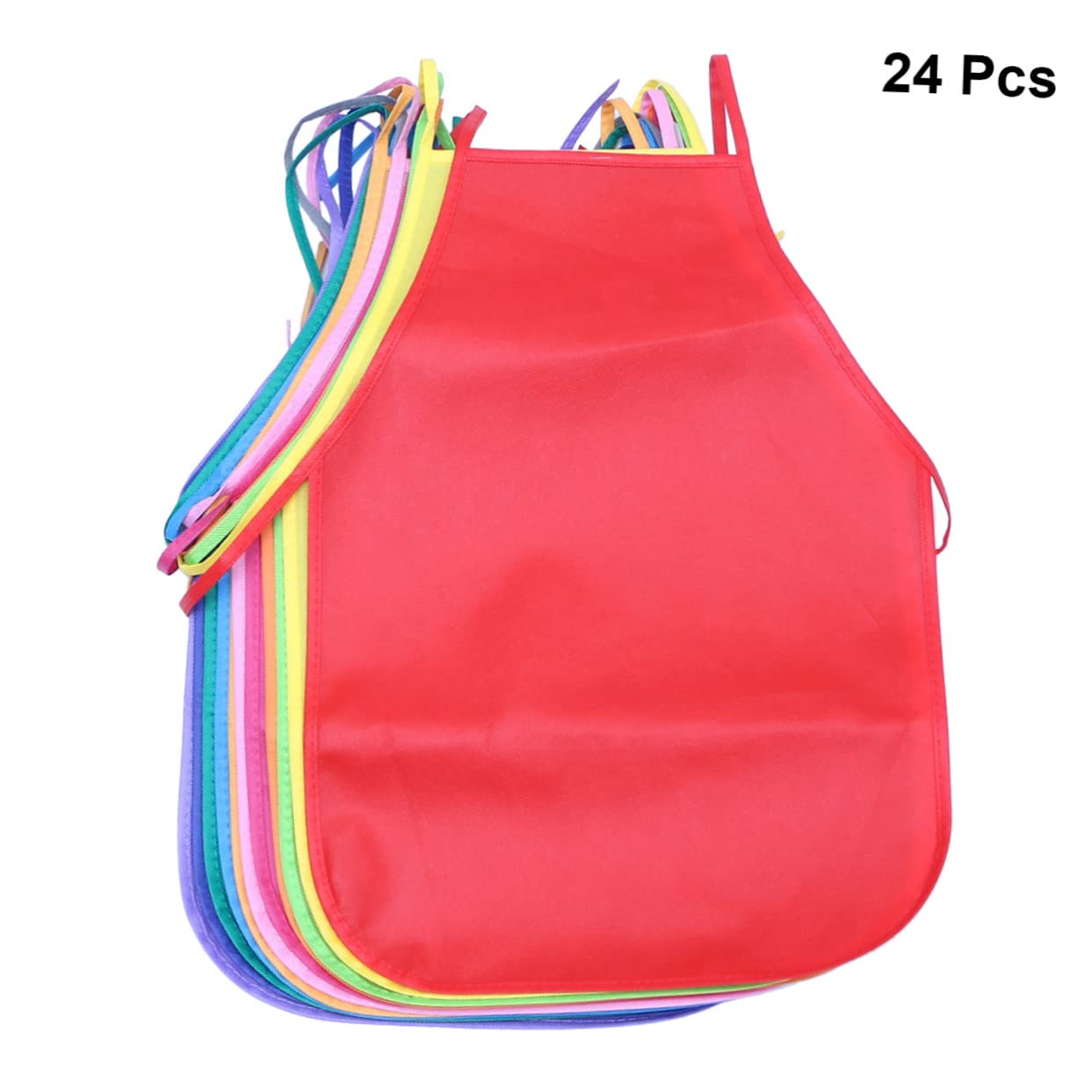 Grembiuli Non Tessuto 24pezzi per Bambini per Pittura e Cucina Riutilizzabile Colore Casuale