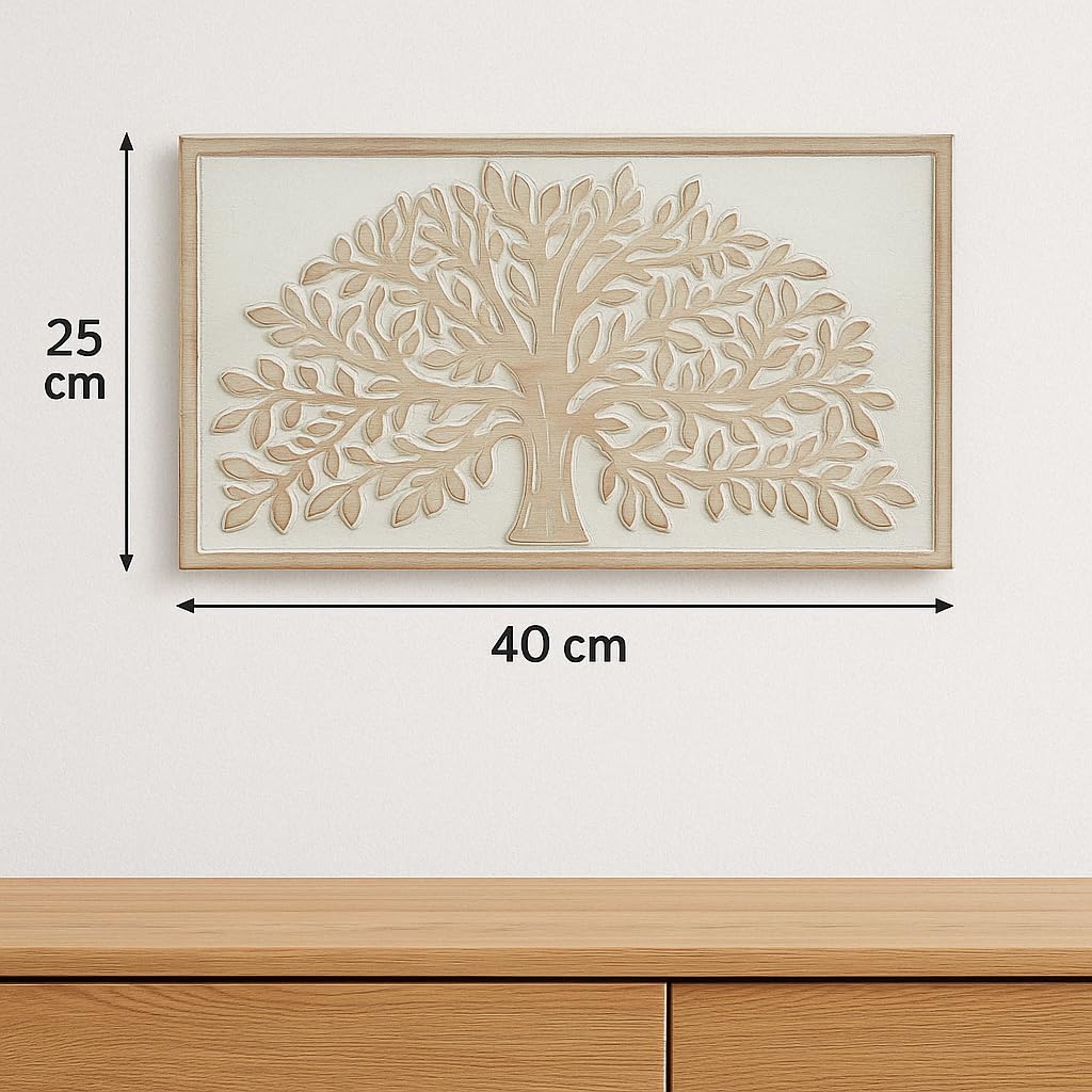 Vidal Regalos Tableau décoratif en bois représentant l'arbre de vie 40x25 cm