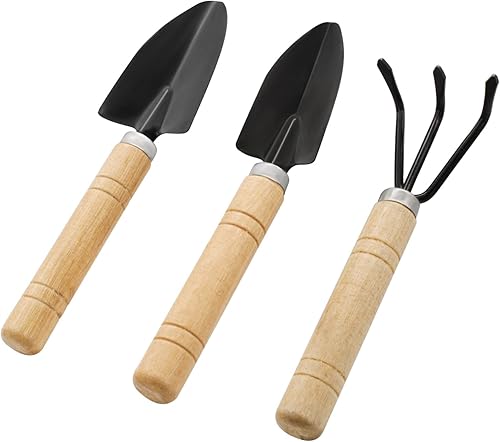 Miniatura 1 de 3 mini herramientas de jardinería, herramientas de mano portátiles de alta calidad pequeñas con asas antideslizantes, juego de pala y rastrillo para