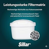 Sillar BRITA Maxtra+ kompatibilis vízszűrő patron 6db, aktív szén, mészkő és klór eltávolítás 4