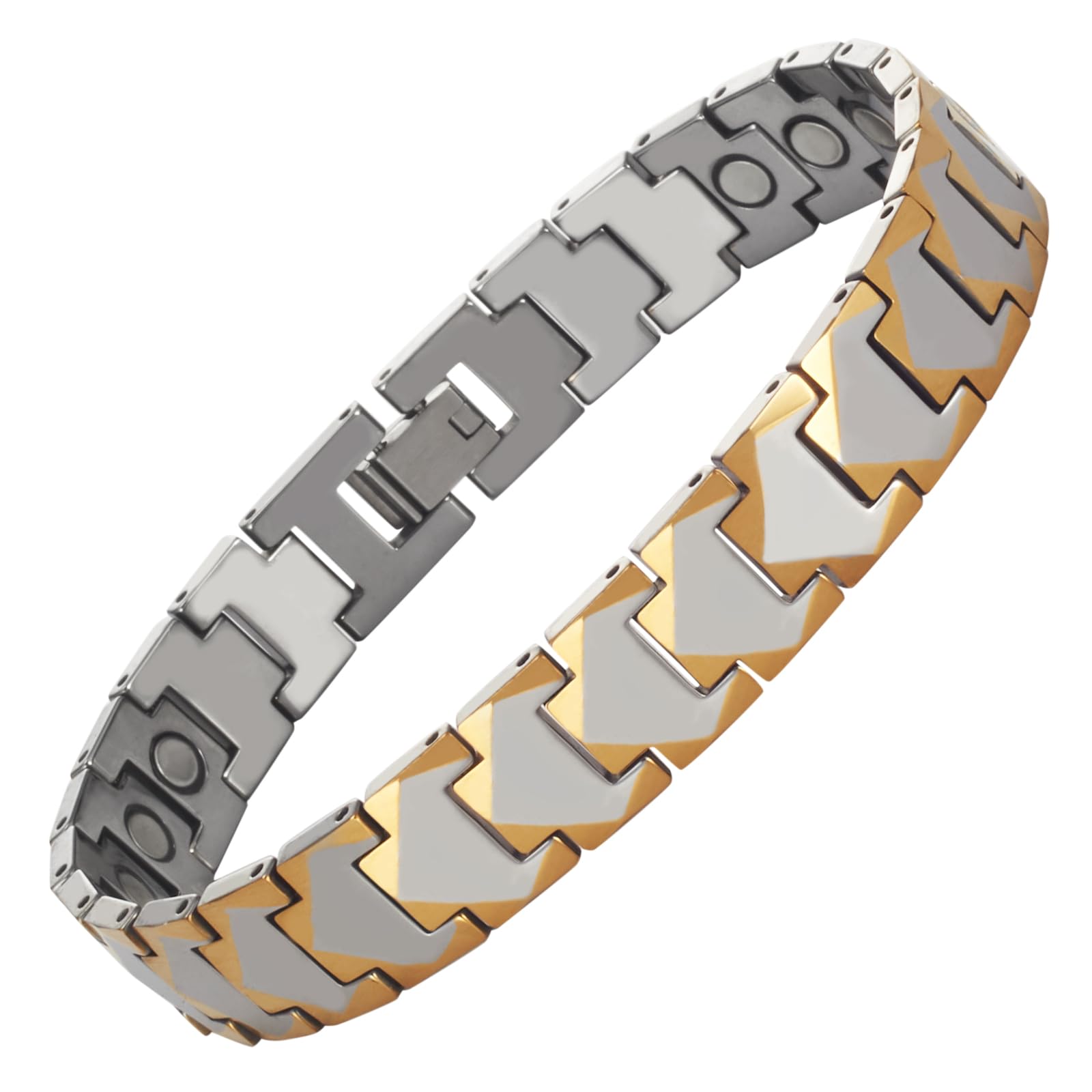 磁気ブレスレット メンズ チタン鋼 優しくて肌に優しい 軽量 健康 純チタン製 磁気ブレスレット メンズブレスレット メタルブレスレット