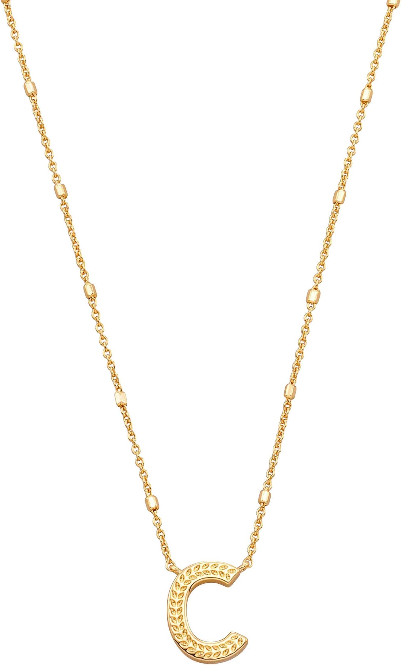 Kendra ScottLetters A-Z Pendant Necklace for Women, Fashion Jewelry, Rhodium-Plated Brass
