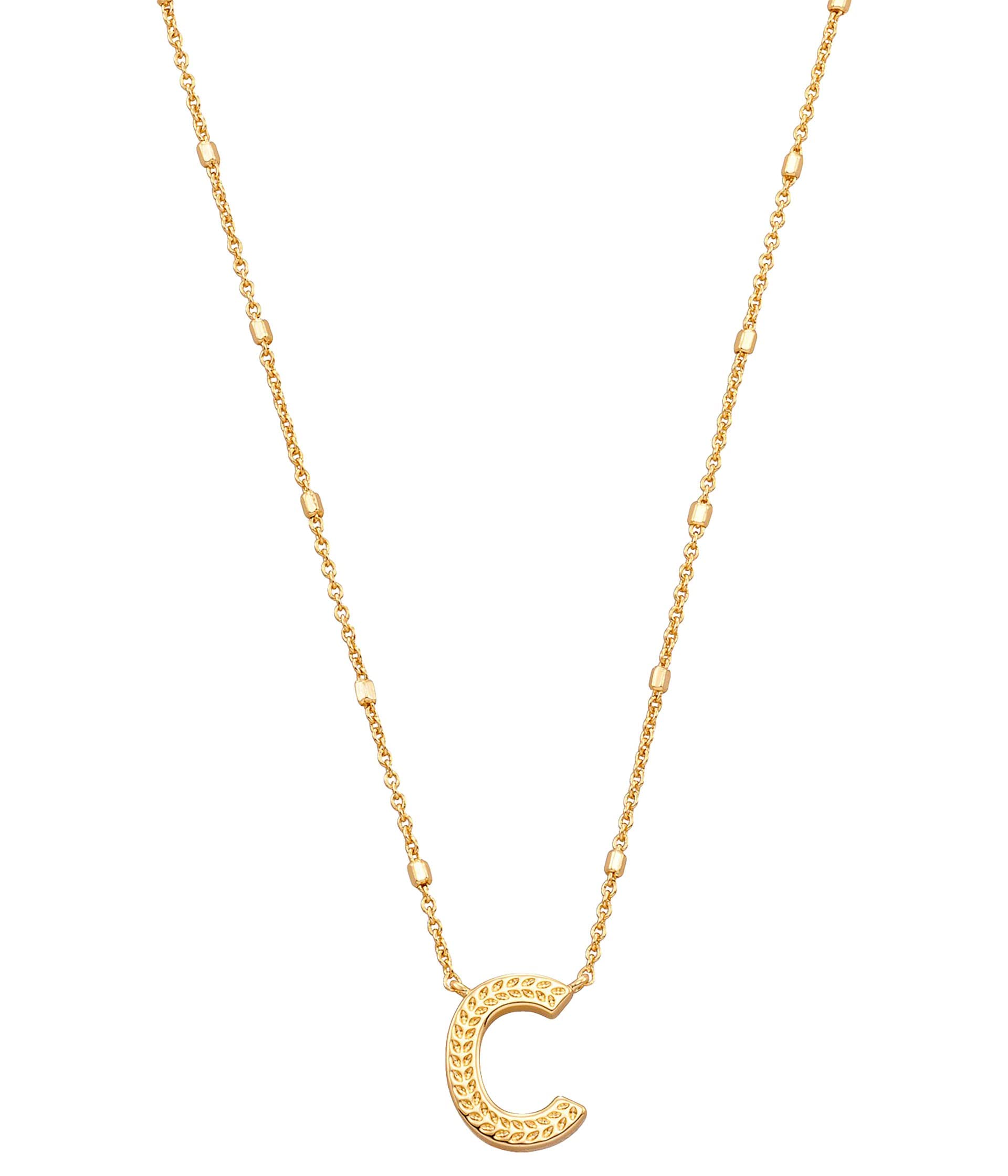 Kendra ScottLetters A-Z Pendant Necklace for Women, Fashion Jewelry, Rhodium-Plated Brass