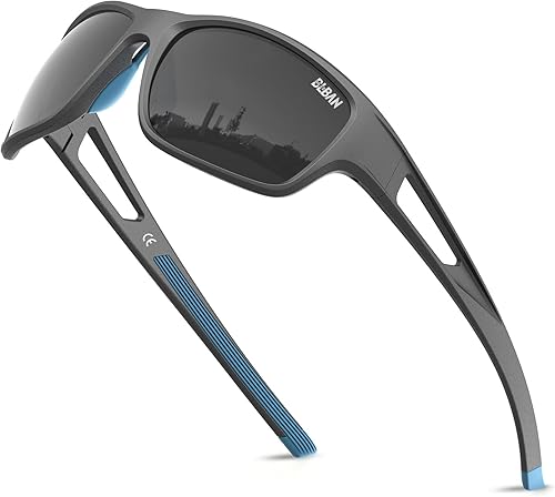 BLBAN Gafas de sol polarizadas deportivas para hombres y mujeres, pesca, correr, ciclismo, golf, irrompible, TR90, marco UV400, protección