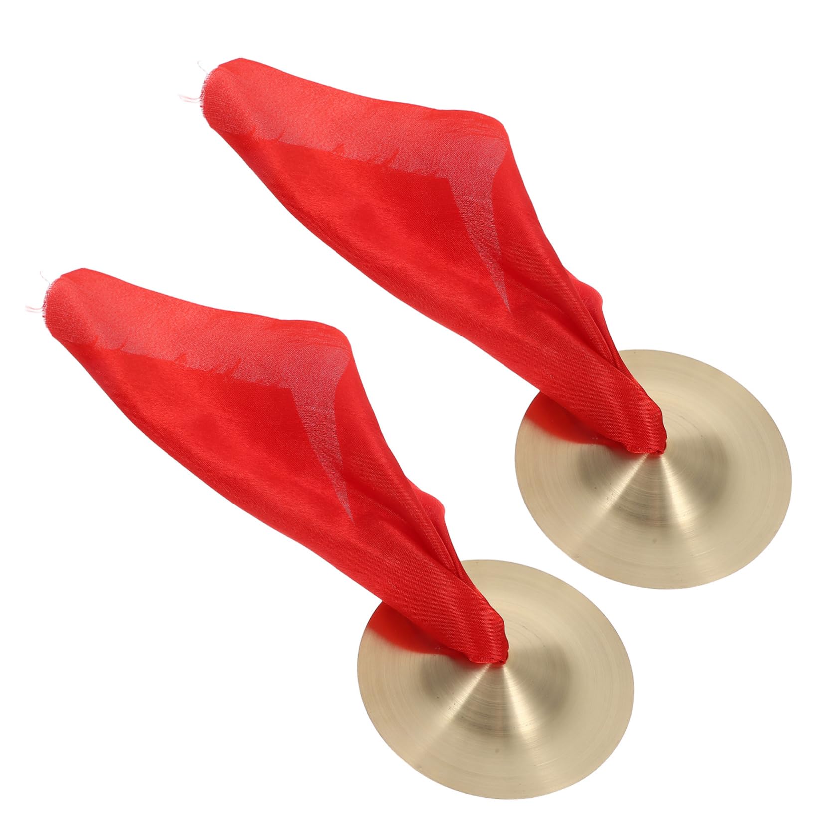 GOOHOCHY 1 Pair Small Metal Finger Cymbals for Portable Percussion Instrument for Belly Dancing Musical Performances Durable Design with Striking Visual Appeal Comfortable Fit for Easy