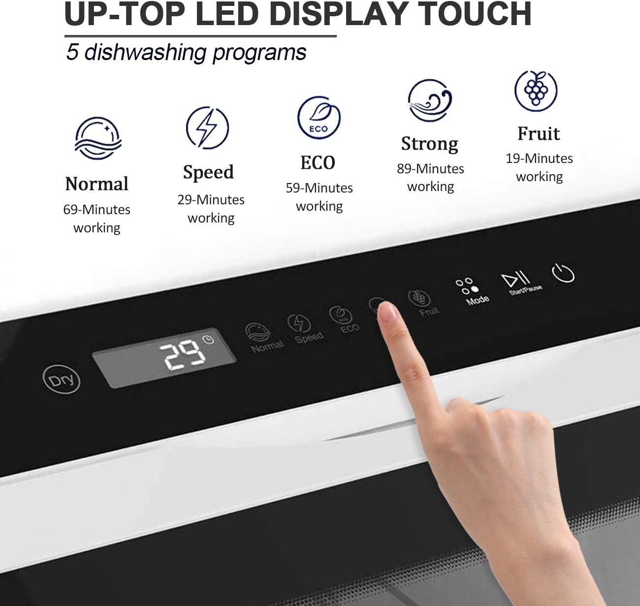 Nеw Dеаl NJTFHU Countertop Dishwashers Portable Mini Dishwasher with 5L Built-in Water Tank, Air Drying Function,360° Cycle Spray,5 Washing Programs,Glass&fruit for Home,Dorms,Apartment,RV Bеѕt Rеvіеw NJTFHU Countertop Dishwashers Portable Mini Dishwasher with 5L Built-in Water Tank, Air Drying Function,360° Cycle Spray,5 Washing Programs,Glass&fruit for Home,Dorms,Apartment,RV