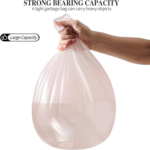 Miniatura 4 de 5 rollos de bolsas de basura pequeñas, bolsas de basura desechables de material fino fuerte de 4 galones, bolsas de basura de plástico duraderas