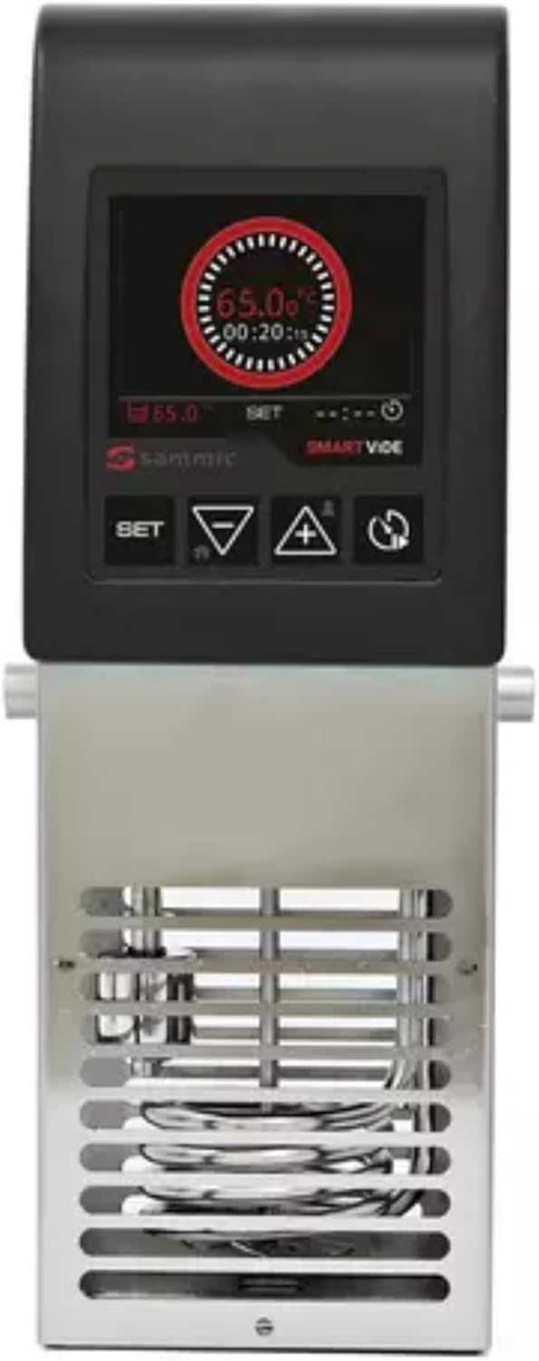 Sammic SMARTVIDE5 (1180103) Sous Vide Cooker, 30 L/8 Gal Immersion Circulator with Stirrer, 3.5" TFT Display, 41°F-203°F Range, Bluetooth, Timer, Stainless Steel, 1.6 HP, 120 V