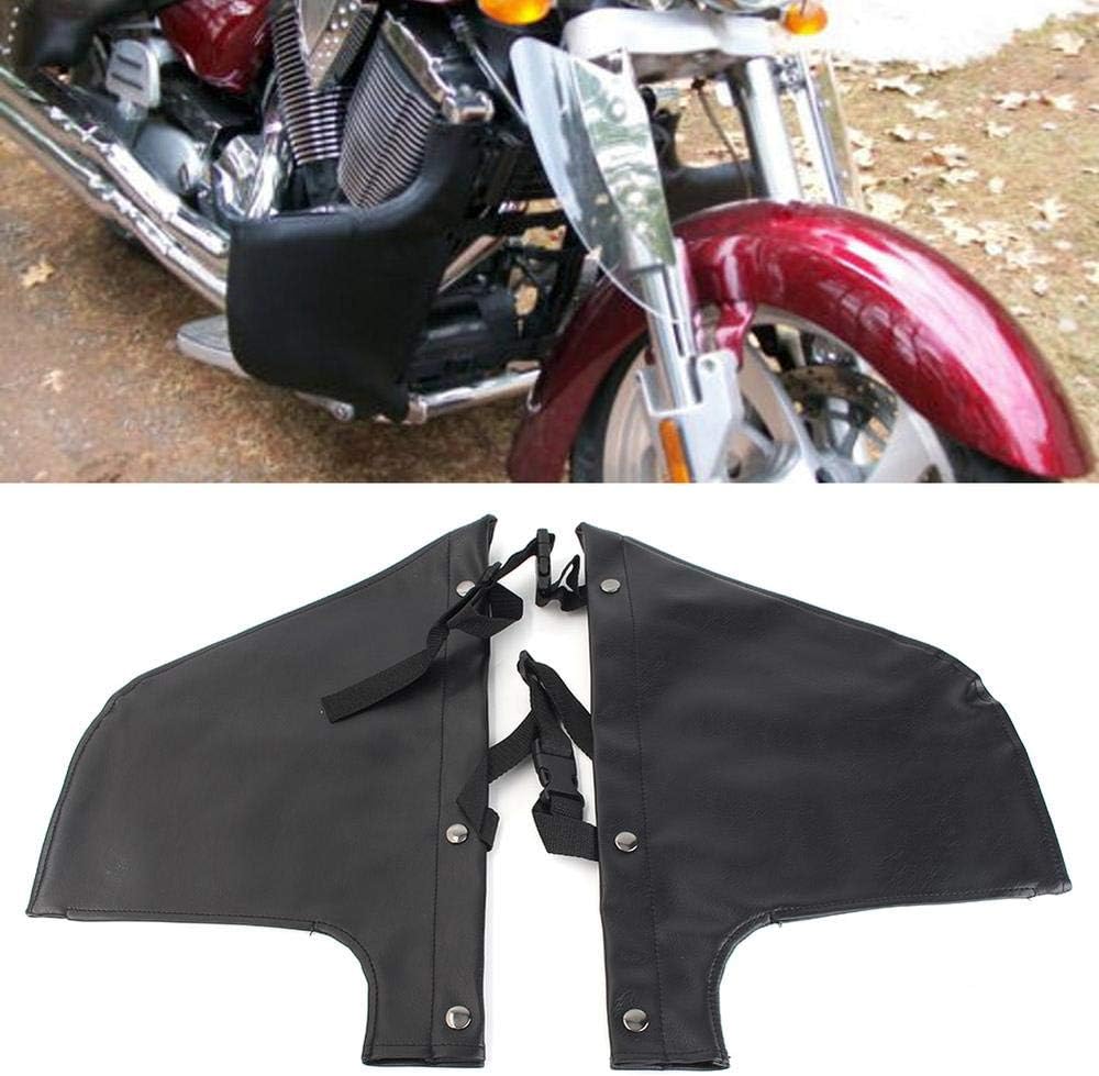 Newsmarts 2pcs/Set Soft Lowers Chaps Engine Guard Cover Leg