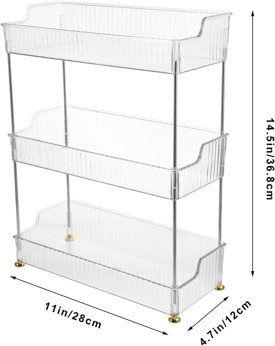 Makeup Shelf Organizer Bathroom Countertop Storage Stand for Cosmetics Toiletries with Strong Bearing Capacity and Easy Installation Versatile Home Storage Rack for Kitchen Bedroom