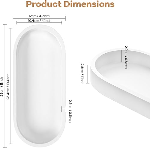 Miniatura 4 de Bandeja ovalada de tocador de baño, pequeño organizador decorativo de bambú para encimera de cocina, tanque de inodoro y tocador, bandeja de velas y