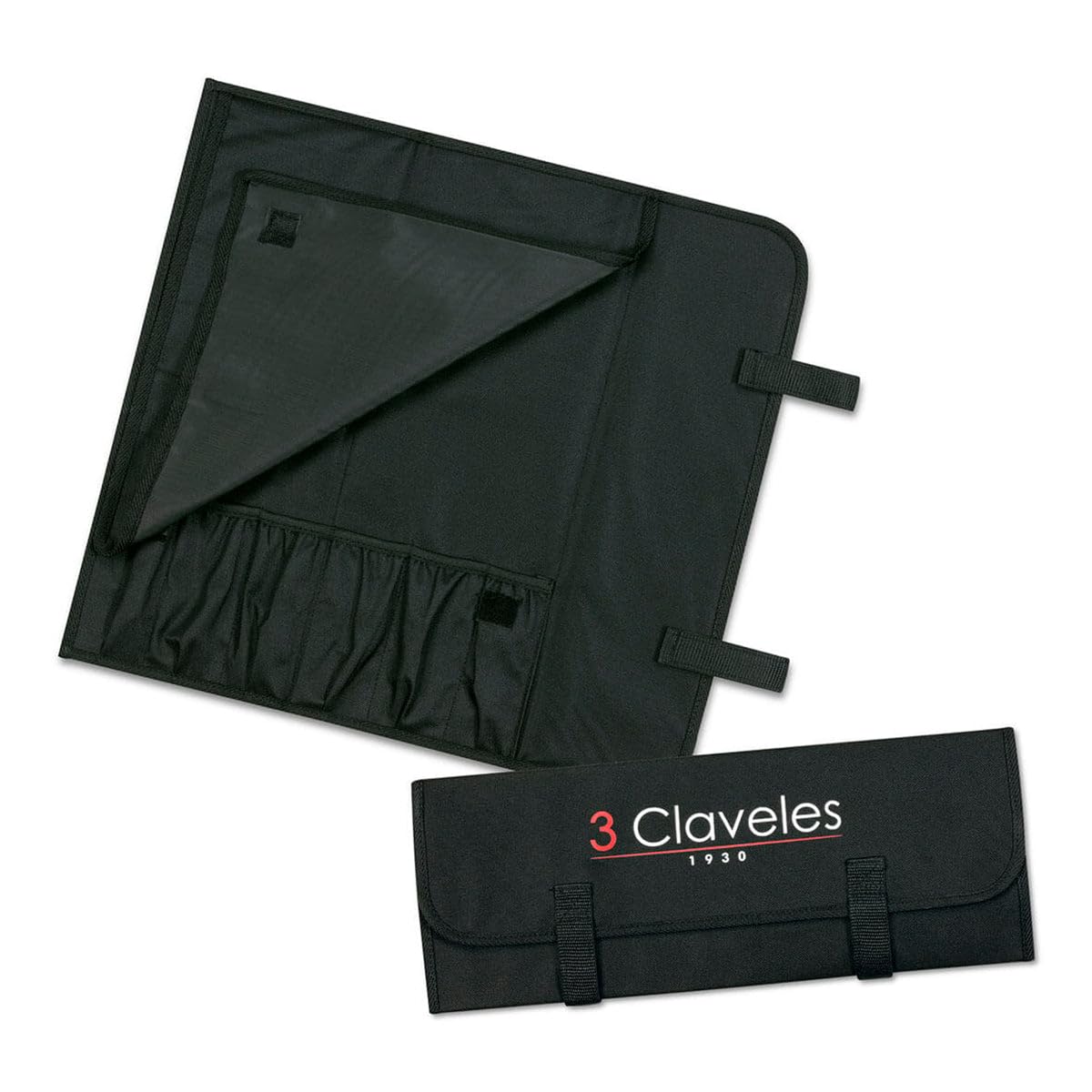 3 Claveles Juego, 5 Cuchillos + Chaira + Estuche de Transporte, Línea Uniblock, Acero Inoxidable, Negro, 0 cm