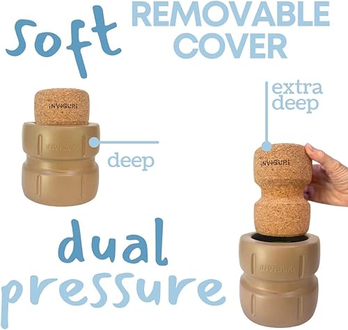 Miniatura 4 de Rueda de yoga para dolor de espalda y cuello, soporta peso pesado, con ranura espinal, presión media a profunda para enrollar espuma resistente,