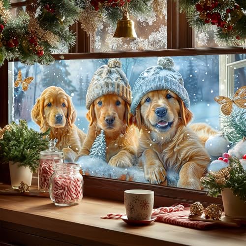 Vinilo Decorativo HOMETITUTE Golden Retriever 39.3 x 17.7 in miniatura 5
